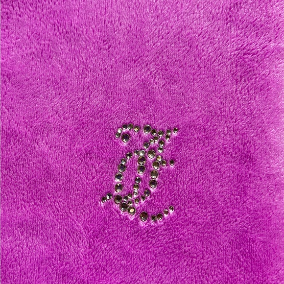Juicy Couture Velour Tracksuit Hoodie Purple Lavender Size Medium Y2K - Picture 6 of 9